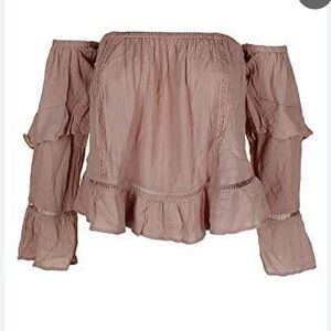 NWT pink off the shoulder shirt​​